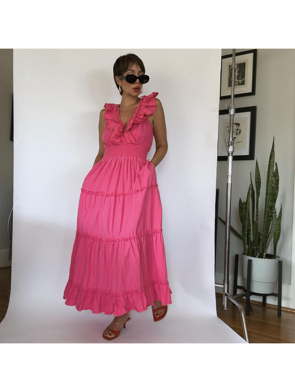 Pink Boho Maxi Dress
